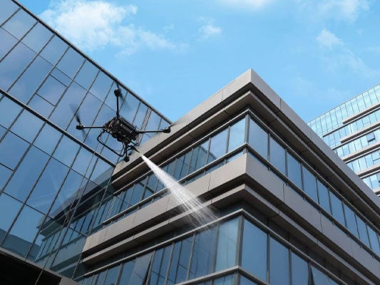 Hydrogen-powered Drone external wall cleaning