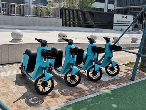 Hydrogen electric sharing two wheels